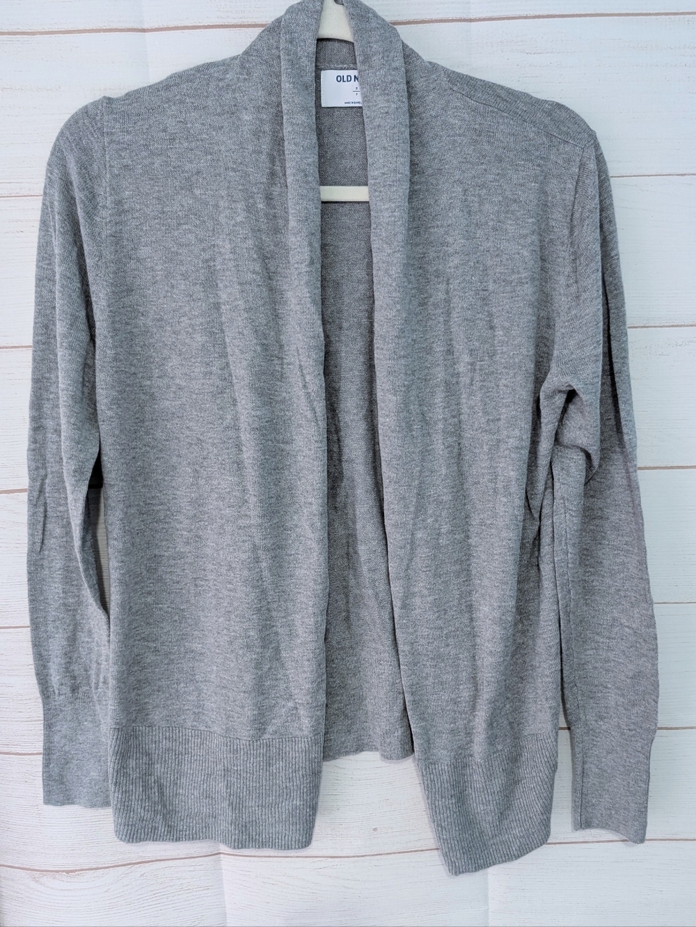 Nwot Old Navy Lightweight  Light Gray Knit Open Front Cardigan Size Small